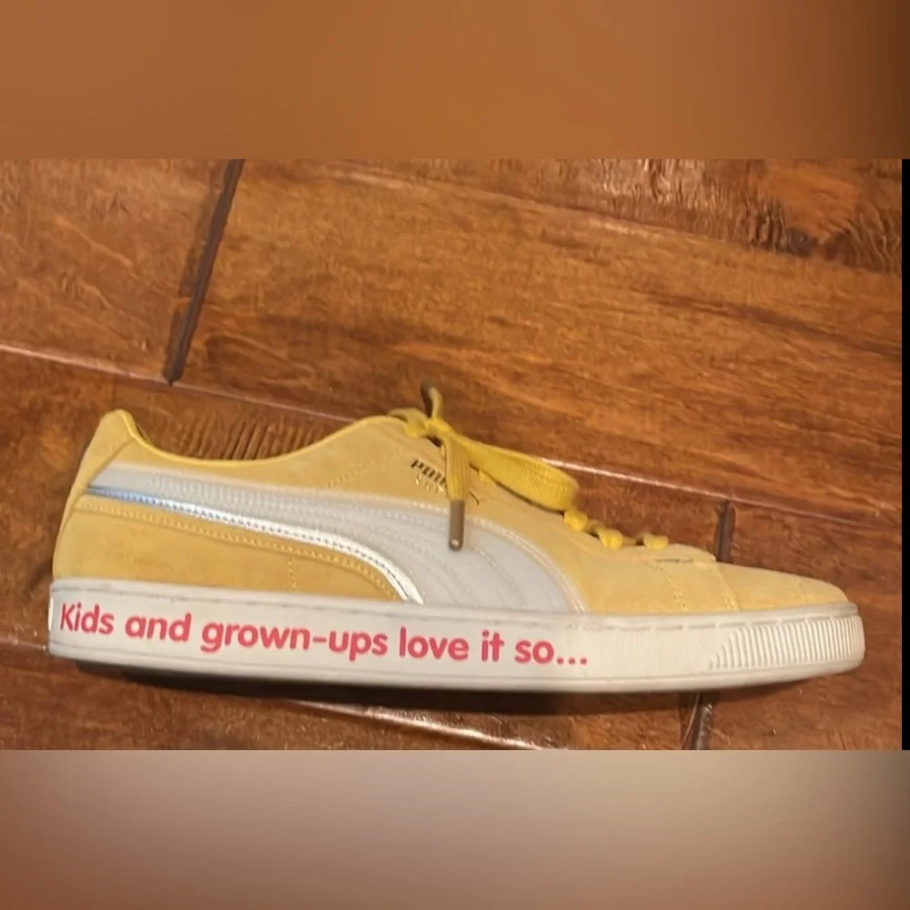 Puma Suede Triplex Haribo Mens US 10.5 EUR 44 Yellow Sneakers Shoes with Box - Picture 2 of 16